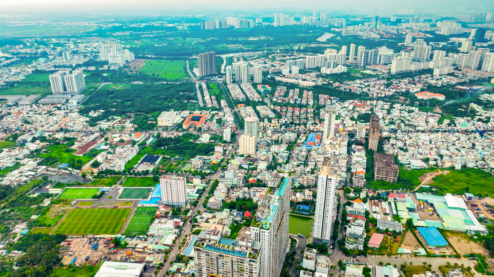 Toàn cảnh khu vực được Masterise đề xuất xây cầu 2 tầng đầu tiên ở TP.HCM, nối khu nhà giàu Phú Mỹ Hưng với sân bay Long Thành - Ảnh 8