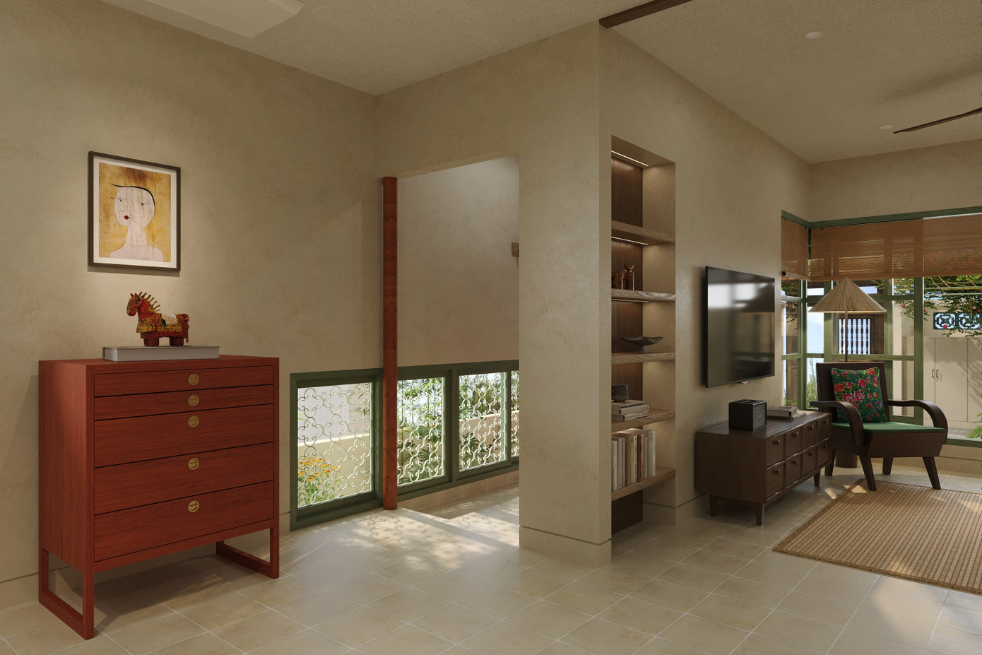 Thiết kế nhà đậm chất chất truyền thống cho diện tích đất 100m2 - Ảnh 6