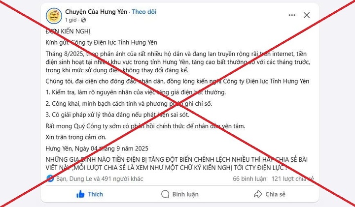 EVNNPC cảnh báo hiện tượng lan truyền thông tin sai sự thật về hóa đơn tiền điện - Ảnh 5