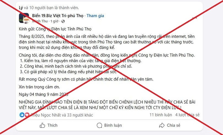 EVNNPC cảnh báo hiện tượng lan truyền thông tin sai sự thật về hóa đơn tiền điện - Ảnh 4