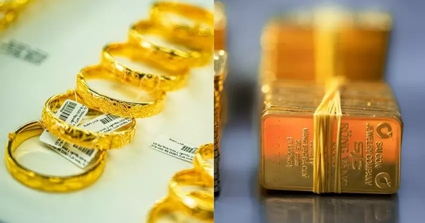 Giá vàng đồng loạt giảm rất mạnh