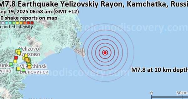 Nga hứng động đất mạnh kèm cảnh báo sóng thần