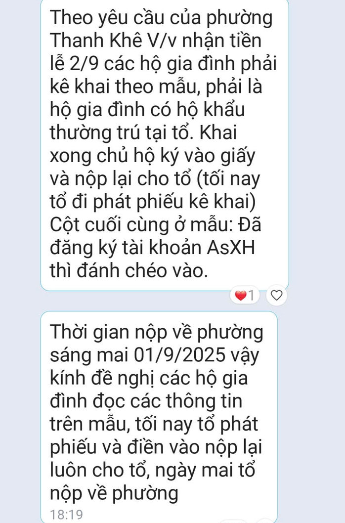 Phường đông dân nhất Đà Nẵng giải thích việc chậm chi quà Quốc khánh 2-9 cho dân - Ảnh 1