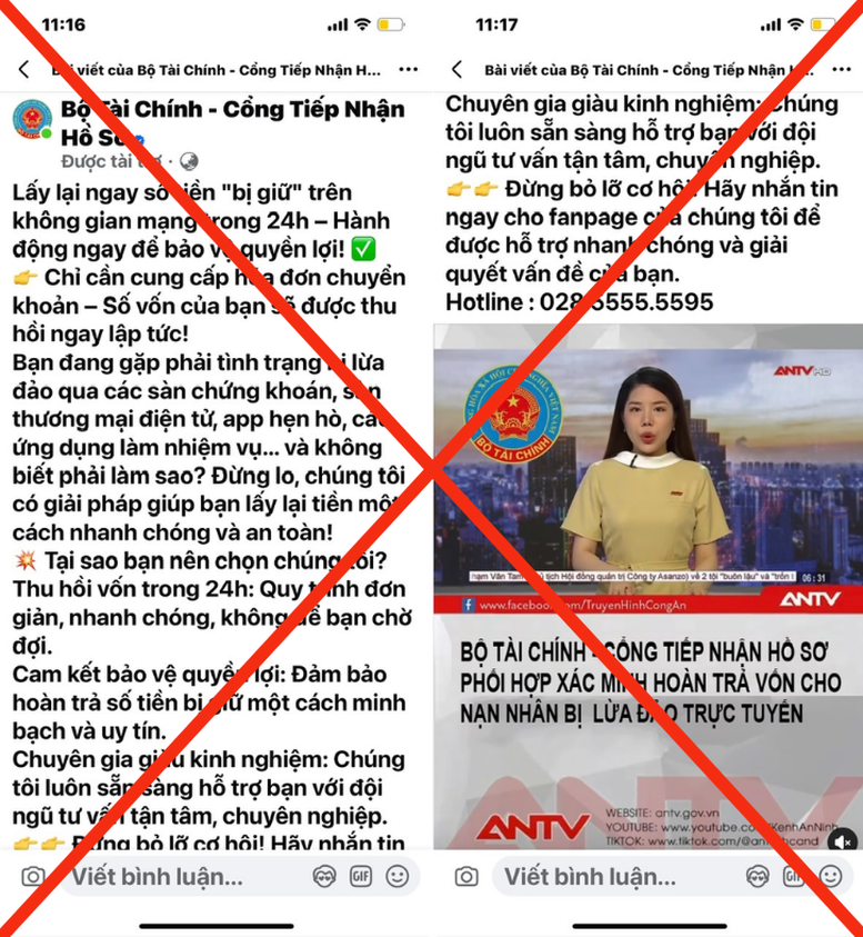 Cảnh báo giả mạo trang Facebook của Bộ Tài chính để lừa đảo - Ảnh 1