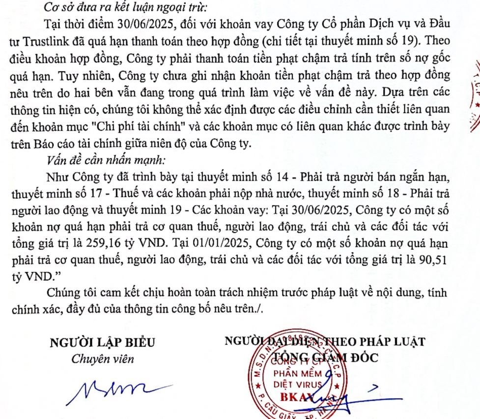 Lợi nhuận đi lùi, Bkav Pro của ông Nguyễn Tử Quảng bị kiểm toán nhấn mạnh về khoản vay với Trustlink - Ảnh 1