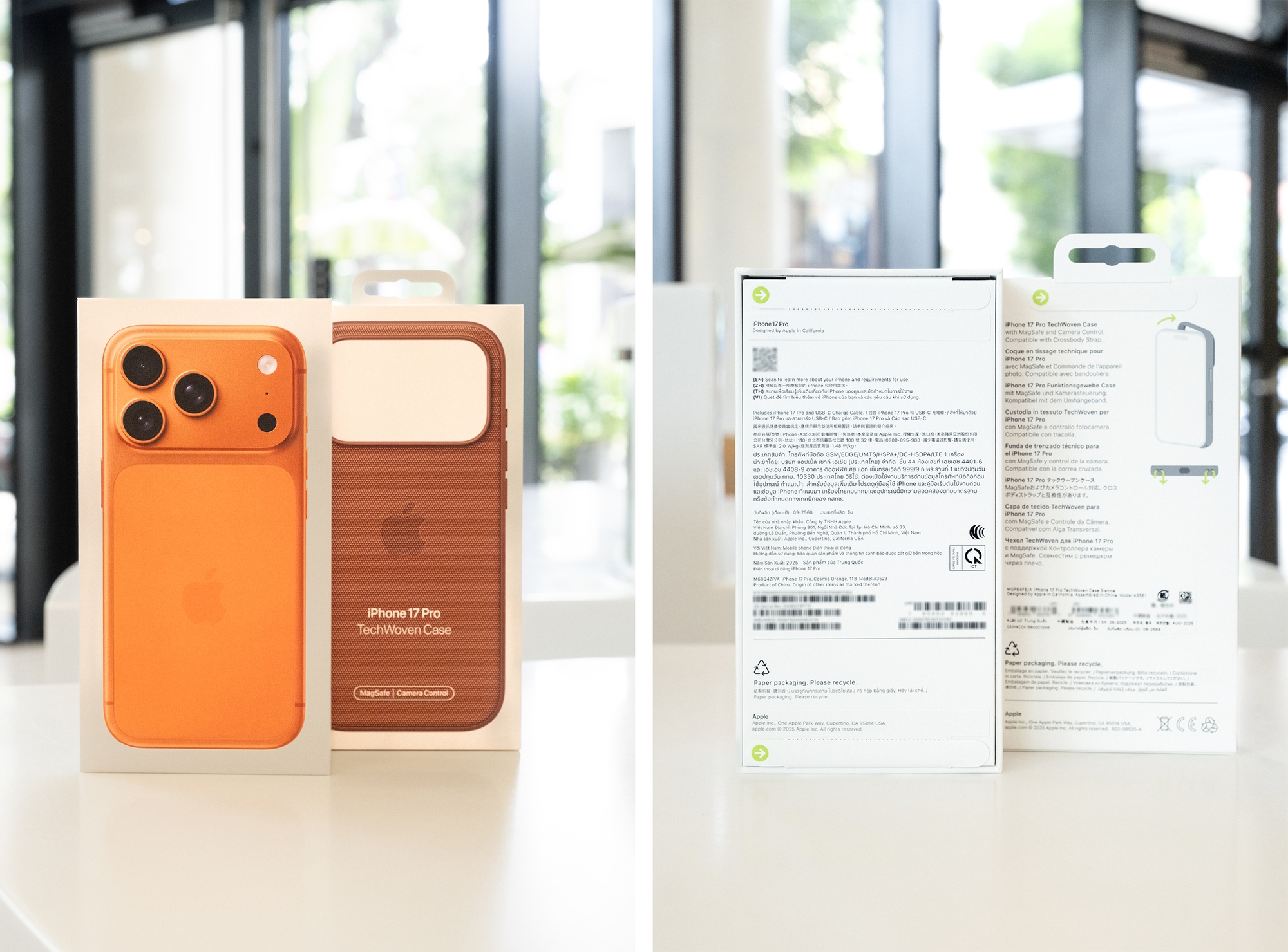 Đây là ảnh thực tế iPhone 17 Pro đang "cháy hàng" tại Việt Nam, phiên bản màu Cam Vũ Trụ đẹp lạ mắt - Ảnh 1