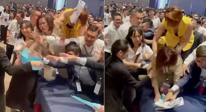 Vụ môi giới trèo cả lên bàn giật phiếu mua căn hộ ở TP HCM, chủ đầu tư nói "Chỉ là một khoảnh khắc ngắn" - Ảnh 2