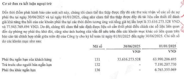 Một công ty bị lưu ý nguy cơ hủy niêm yết trên HoSE dù lãi 6 tháng đầu năm 2025 gấp 8 lần cùng kỳ - Ảnh 2
