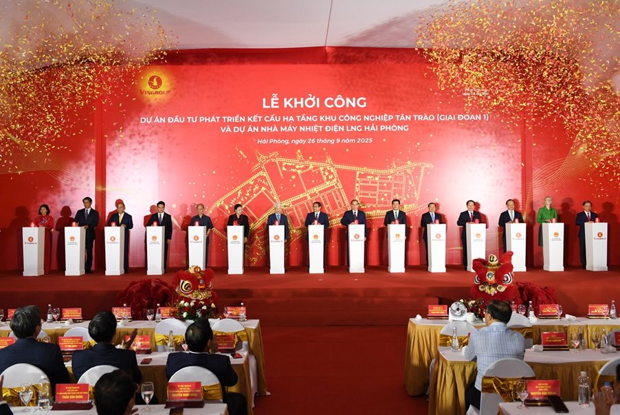 Tập đoàn Vingroup khởi công khu công nghiệp Tân Trào và nhà máy nhiệt điện LNG Hải Phòng - Ảnh 1