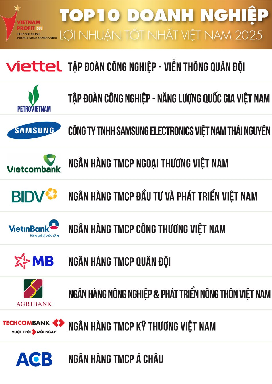 10 doanh nghiệp lãi nhất Việt Nam: Viettel soán ngôi PVN, ACB lần đầu lọt top, Hòa Phát tái xuất trong khi VIB và FPT 'biến mất' - Ảnh 2