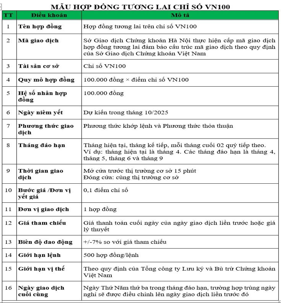 Hợp đồng tương lai VN100 dự kiến ra mắt vào tháng 10/2025 - Ảnh 1