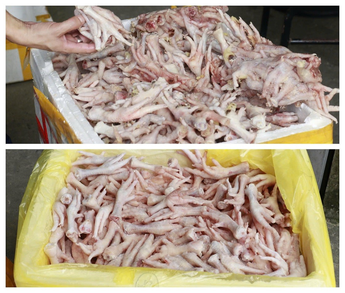 Phát hiện kho đông lạnh chứa hàng nghìn chân gà, xúc xích lậu - Ảnh 2