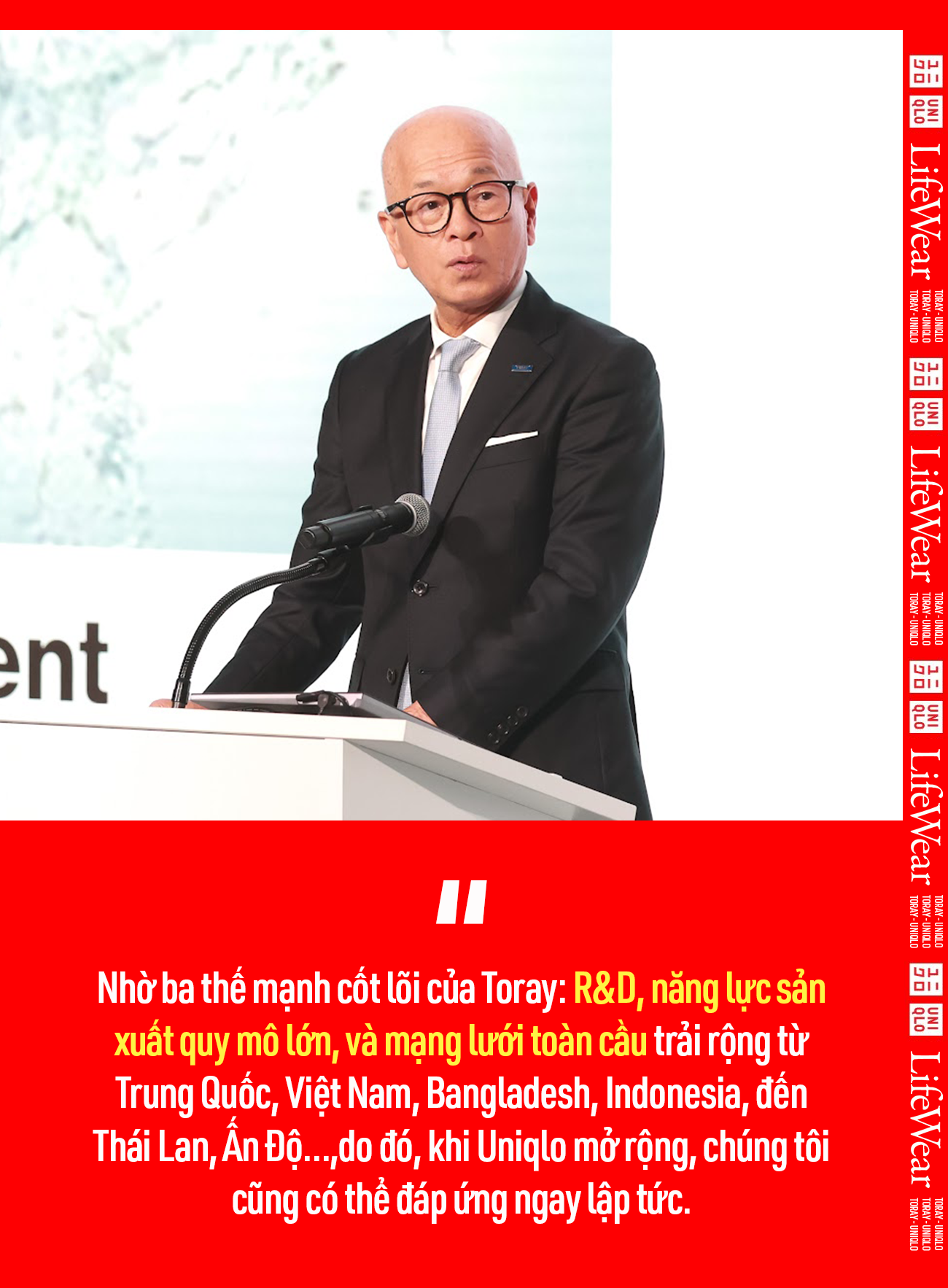 Chủ tịch Toray Industries kể về 'mối duyên' với Uniqlo: 20 năm tạo nên 'chất liệu của giấc mơ', từ HEATTECH đến mục tiêu doanh số 10.000 tỷ Yên - Ảnh 5