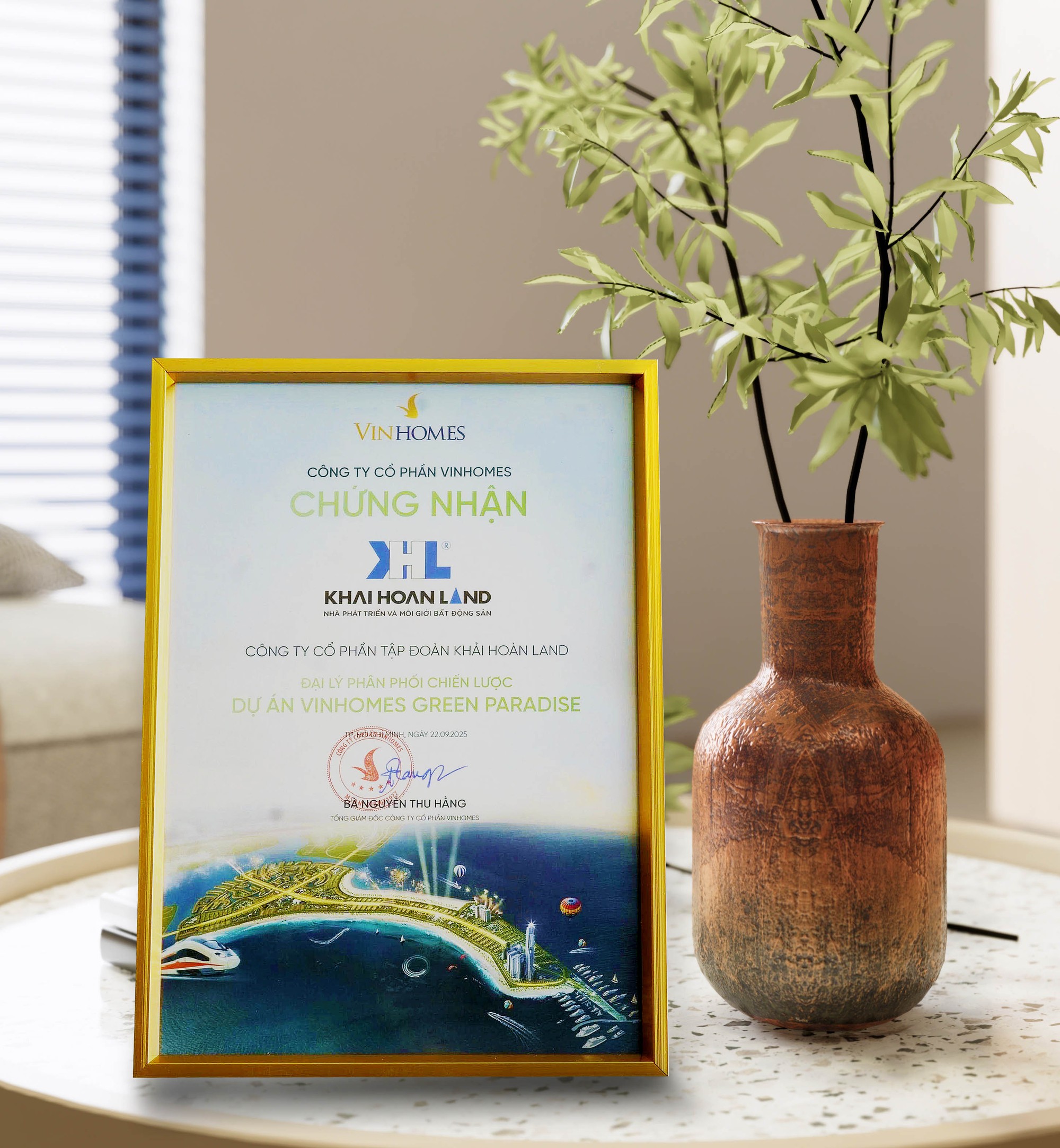 Khải Hoàn Land ký kết cùng Vinhomes, chính thức phân phối Vinhomes Green Paradise - Ảnh 1