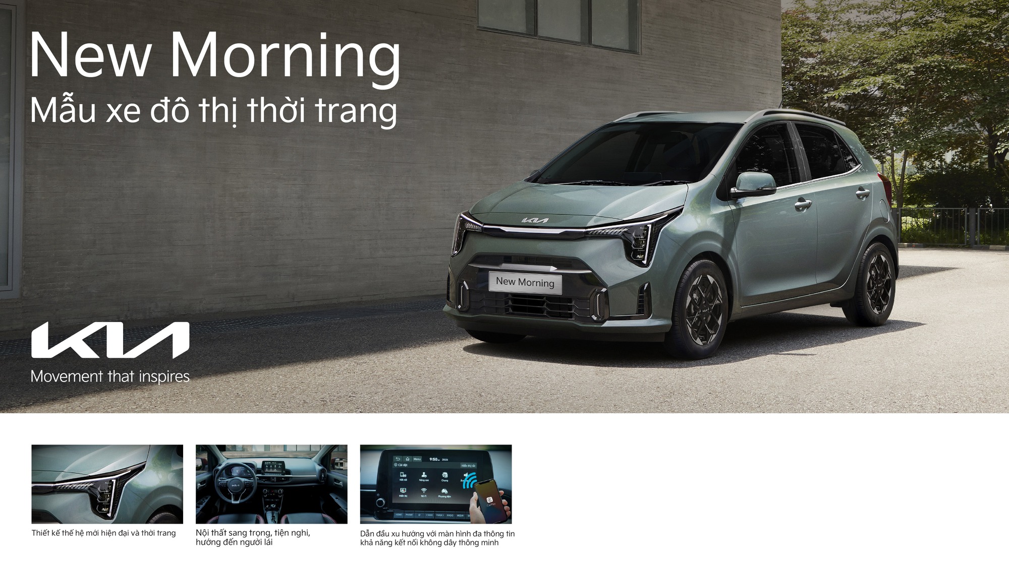 Kia Morning 2025 về đại lý trước khi ra mắt: Đèn LED như Carnival, cụm màn hình lớn, CarPlay không dây, 'phả hơi nóng' lên Wigo, i10 - Ảnh 3