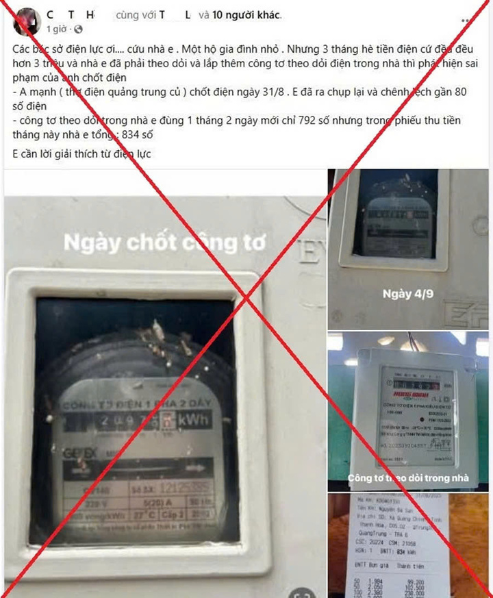 EVNNPC cảnh báo hiện tượng lan truyền thông tin sai sự thật về hóa đơn tiền điện - Ảnh 2