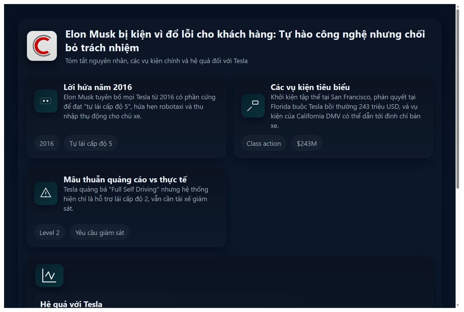 Elon Musk bị kiện vì đổ lỗi cho khách hàng: Tesla tự hào công nghệ tiên tiến nhưng có chuyện thì chối bỏ trách nhiệm - Ảnh 1