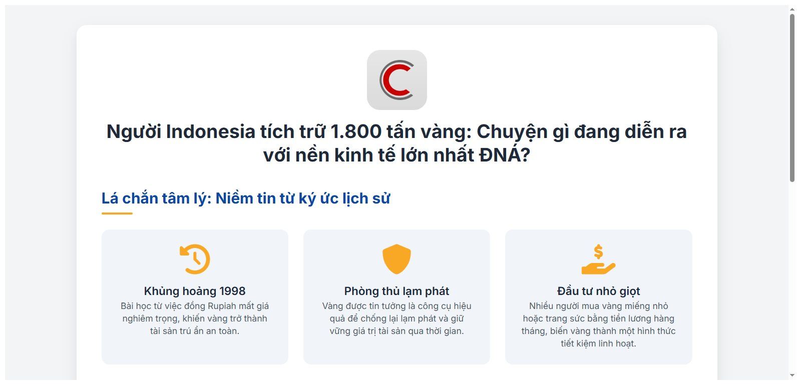 Người dân Indonesia tích trữ 1.800 tấn vàng khiến chính phủ phải thành lập ngân hàng vàng - Ảnh 2