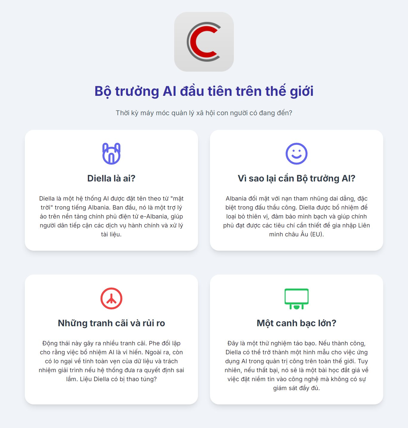 Bộ trưởng AI đầu tiên trên thế giới mới được bổ nhiệm: Thời kỳ máy móc quản lý xã hội con người có đang đến? - Ảnh 2