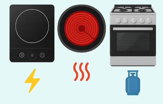 Bếp từ, bếp hồng ngoại, bếp gas điện: Dùng bếp nào tiết kiệm điện nhất? - Ảnh 1