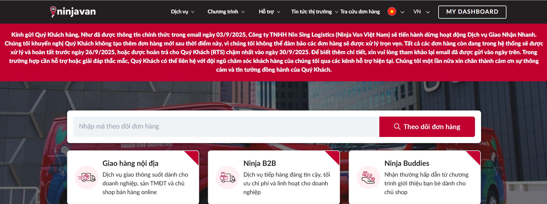 Công ty từng vận chuyển 2 triệu đơn hàng mỗi ngày bất ngờ thông báo rút khỏi Việt Nam - Ảnh 1