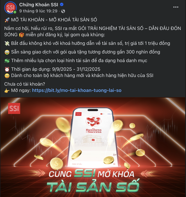 Chơi lớn như SSI của Chủ tịch Nguyễn Duy Hưng: Tặng 10 USDT cùng khóa học 1 triệu đồng để hút khách hàng trải nghiệm đầu tư tài sản số - Ảnh 1