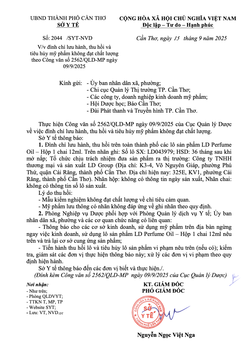 Vì sao lô mỹ phẩm được tự giới thiệu "tốp 10 thương hiệu dẫn đầu" bị thu hồi tại Cần Thơ? - Ảnh 1