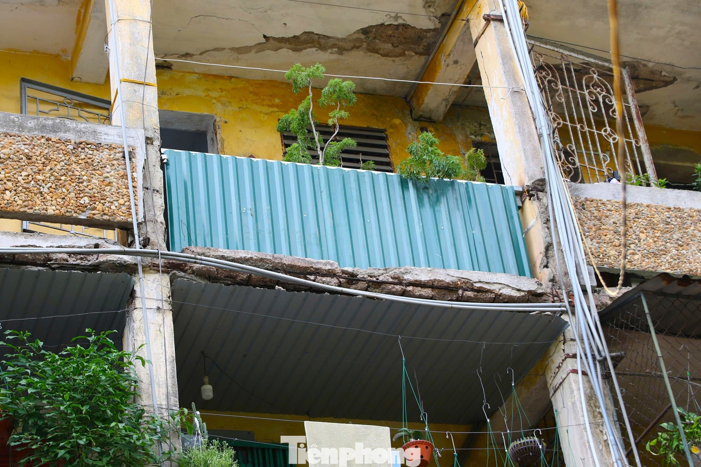 Chung cư xuống cấp, trần rơi lả tả - Ảnh 12