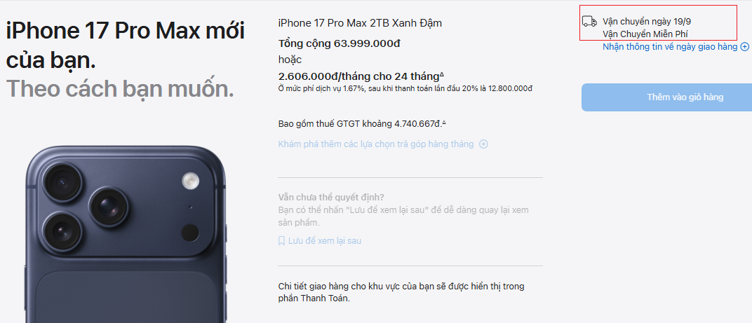 Đây là phiên bản iPhone 17 Pro Max chưa cháy hàng tại Việt Nam - Ảnh 2