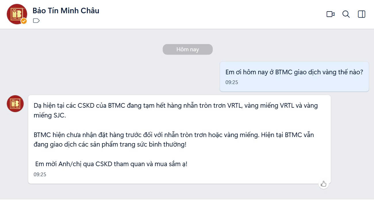 Vừa mở cửa phiên sáng nay, một nhà vàng lớn tại Hà Nội thông báo tạm hết vàng nhẫn và vàng miếng - Ảnh 1