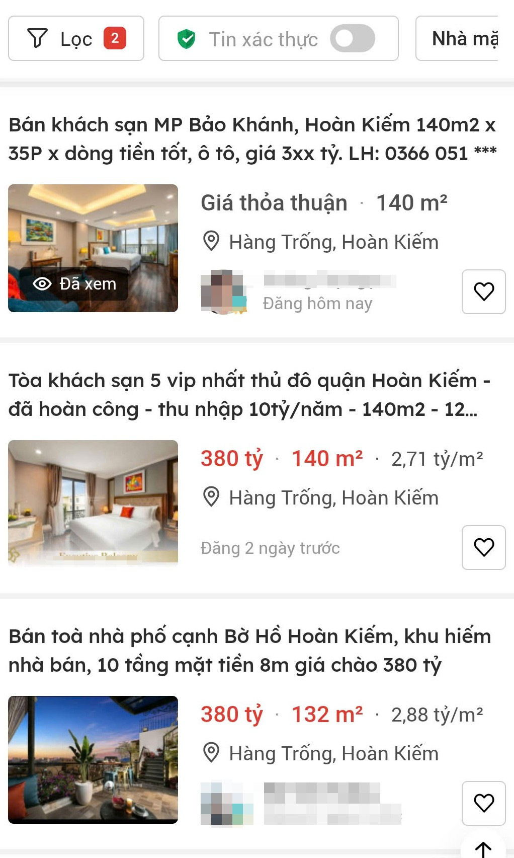 Nhà phố Hà Nội rao bán gần 3 tỷ đồng/m2 gây choáng - Ảnh 1