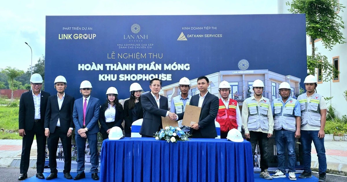 Lan Anh Avenue: Bước tiến mới khẳng định uy tín từ lễ nghiệm thu phần móng Shophouse