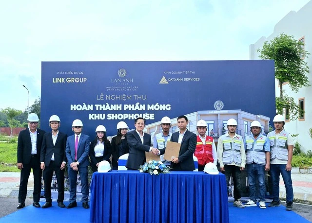 Lan Anh Avenue: Bước tiến mới khẳng định uy tín từ lễ nghiệm thu phần móng Shophouse - Ảnh 1