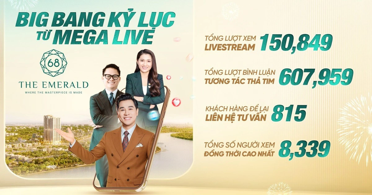 163 booking trong phiên Mega Live: The Emerald 68 dẫn đầu cuộc chơi mới