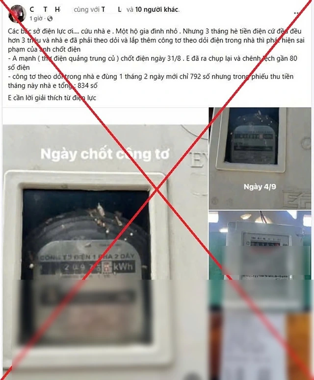 EVNNPC cảnh báo thông tin sai sự thật về hóa đơn tiền điện trên mạng xã hội - Ảnh 2