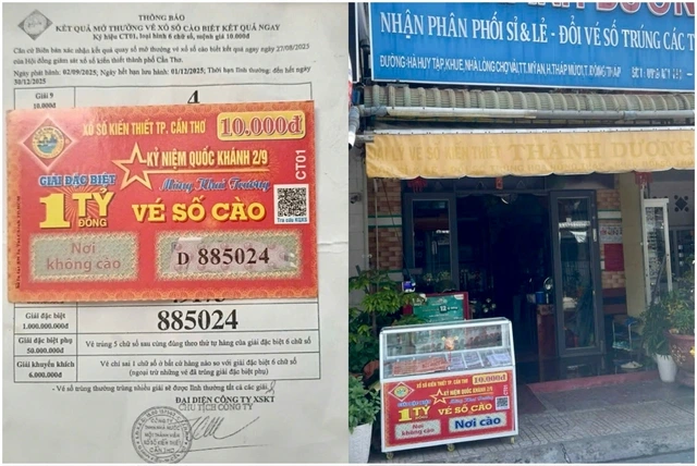 Mua vé số 'cào chơi', người đàn ông Đồng Tháp bất ngờ trúng độc đắc - Ảnh 1