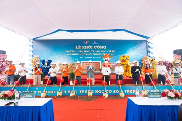 Khởi công trường liên cấp FPT tại đô thị Eco Central Park của nhà sáng lập Ecopark - Ảnh 1