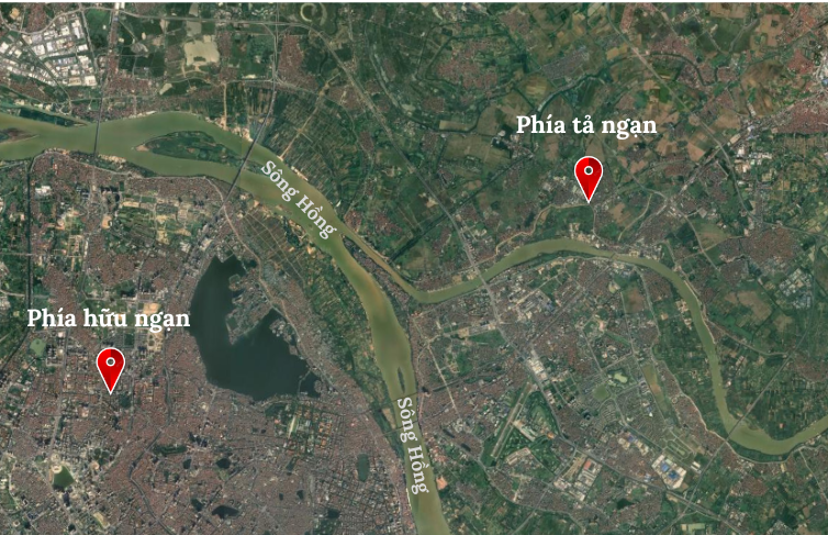 Toàn cảnh hai bên bờ sông Hồng trước khi siêu dự án đại lộ 300.000 tỷ đồng vẽ nên kỳ tích - Ảnh 1