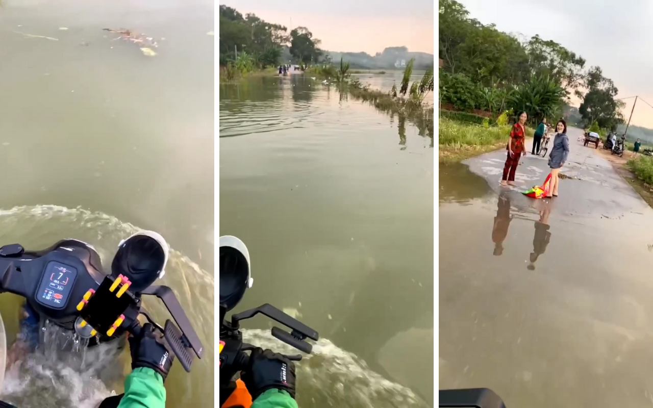 Tứ bề là nước, tài xế vẫn vô tư chở khách "qua sông": Là xe điện đi xa nhất Việt Nam, sản xuất ở TP.HCM - Ảnh 3
