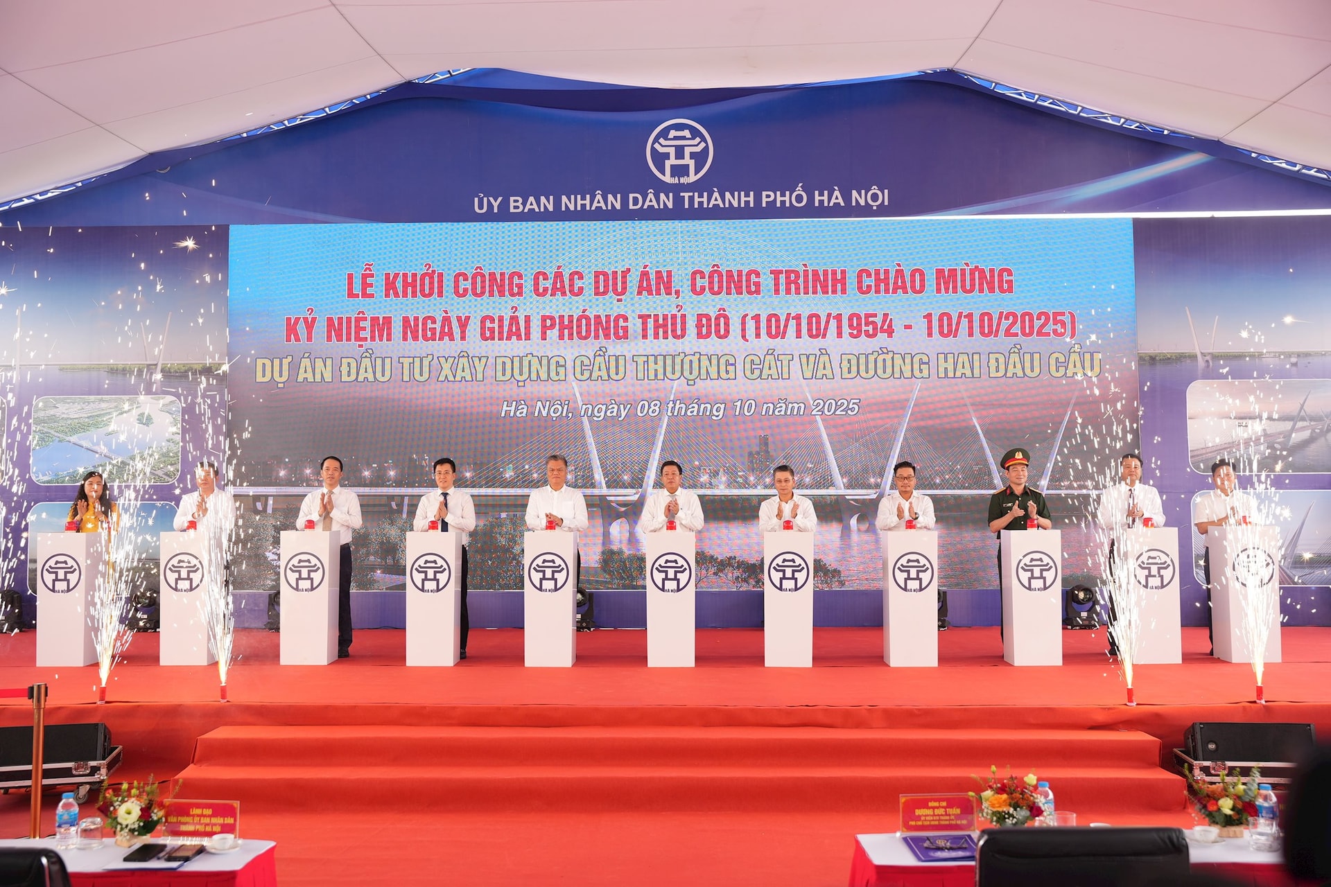 Liên danh Trungnam E&C – Bắc Trung Nam bắt đầu làm dự án Cầu Thượng Cát với tổng vốn đầu tư hơn 7.303 tỷ đồng - Ảnh 1