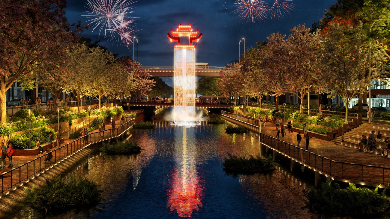 Cảnh choáng ngợp trên con sông hơn 2.000 năm tuổi ở Hà Nội sau khi Tập đoàn top đầu Việt Nam "hồi sinh" - Ảnh 24