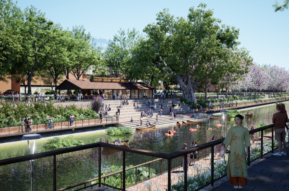 Cảnh choáng ngợp trên con sông hơn 2.000 năm tuổi ở Hà Nội sau khi Tập đoàn top đầu Việt Nam "hồi sinh" - Ảnh 44