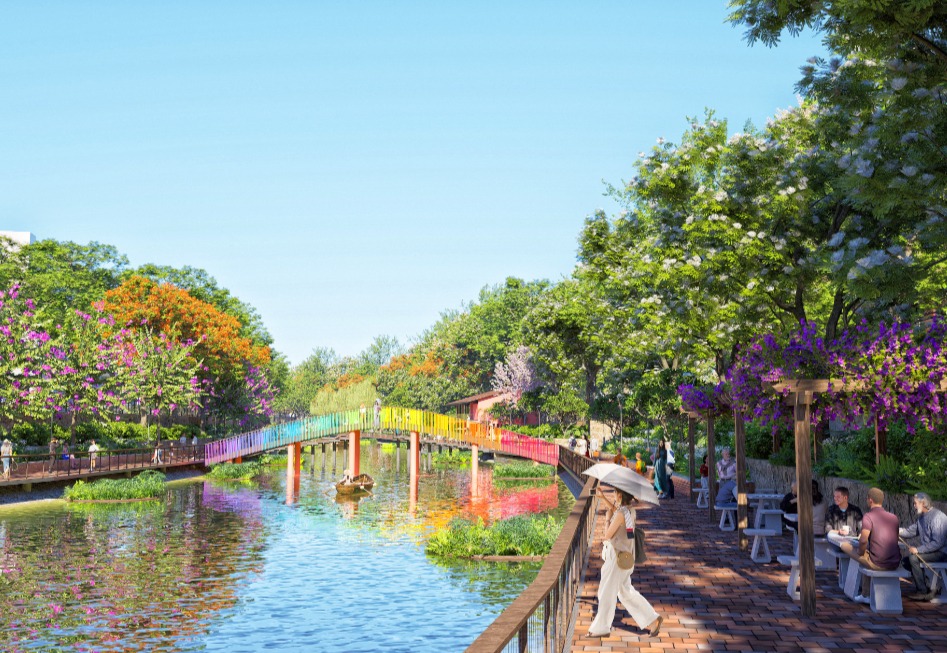 Cảnh choáng ngợp trên con sông hơn 2.000 năm tuổi ở Hà Nội sau khi Tập đoàn top đầu Việt Nam "hồi sinh" - Ảnh 40