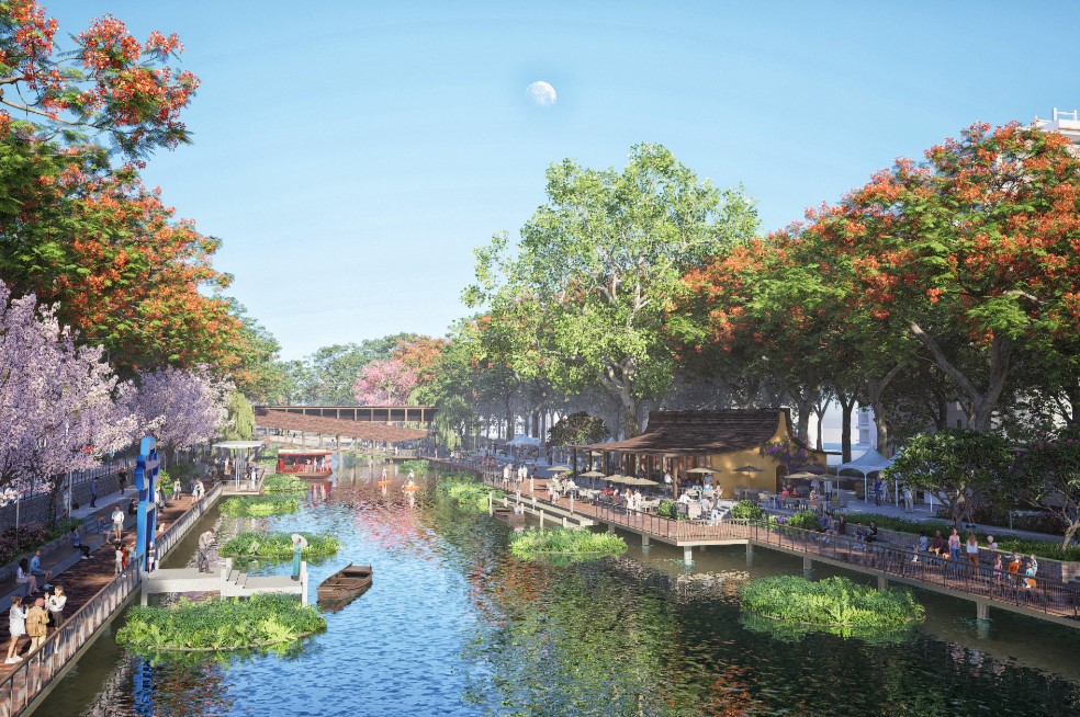 Cảnh choáng ngợp trên con sông hơn 2.000 năm tuổi ở Hà Nội sau khi Tập đoàn top đầu Việt Nam "hồi sinh" - Ảnh 16