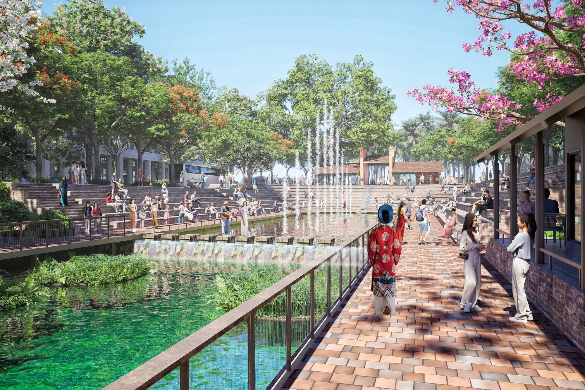 Cảnh choáng ngợp trên con sông hơn 2.000 năm tuổi ở Hà Nội sau khi Tập đoàn top đầu Việt Nam "hồi sinh" - Ảnh 36