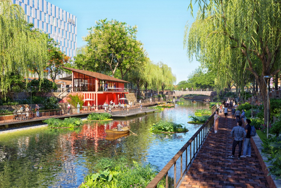 Cảnh choáng ngợp trên con sông hơn 2.000 năm tuổi ở Hà Nội sau khi Tập đoàn top đầu Việt Nam "hồi sinh" - Ảnh 45