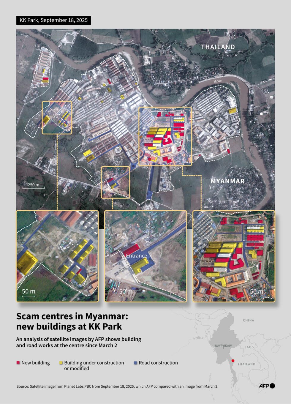 Vạch trần “thành phố lừa đảo” ở Myanmar: Starlink phủ kín mái nhà, 100.000 người làm việc như nô lệ vẫn bị giam giữ - Ảnh 3