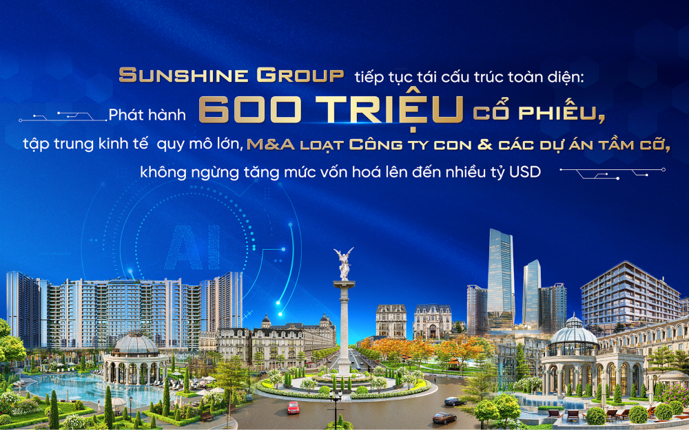 Sunshine Group sau tái cấu trúc: vốn hoá đứng thứ 2 lĩnh vực BĐS, lợi nhuận cả năm ước đạt 14.000 tỷ, vượt xa mục tiêu của ĐHCĐ - Ảnh 1