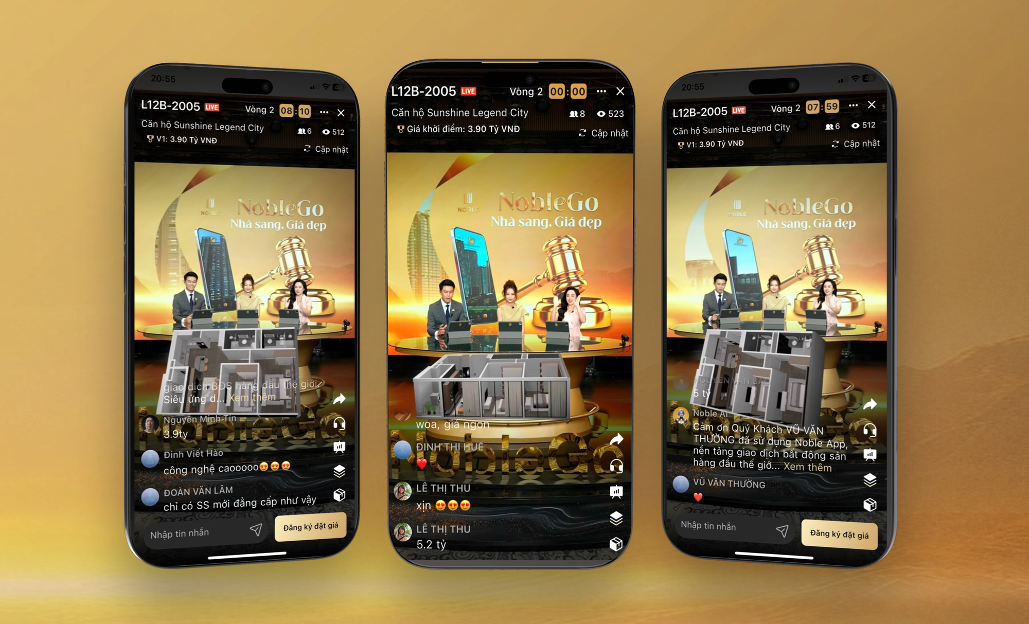 Sunshine Legend City "gây sốt" với công nghệ sa bàn ảo lần đầu xuất hiện trên sóng livestream NobleGo - Ảnh 1