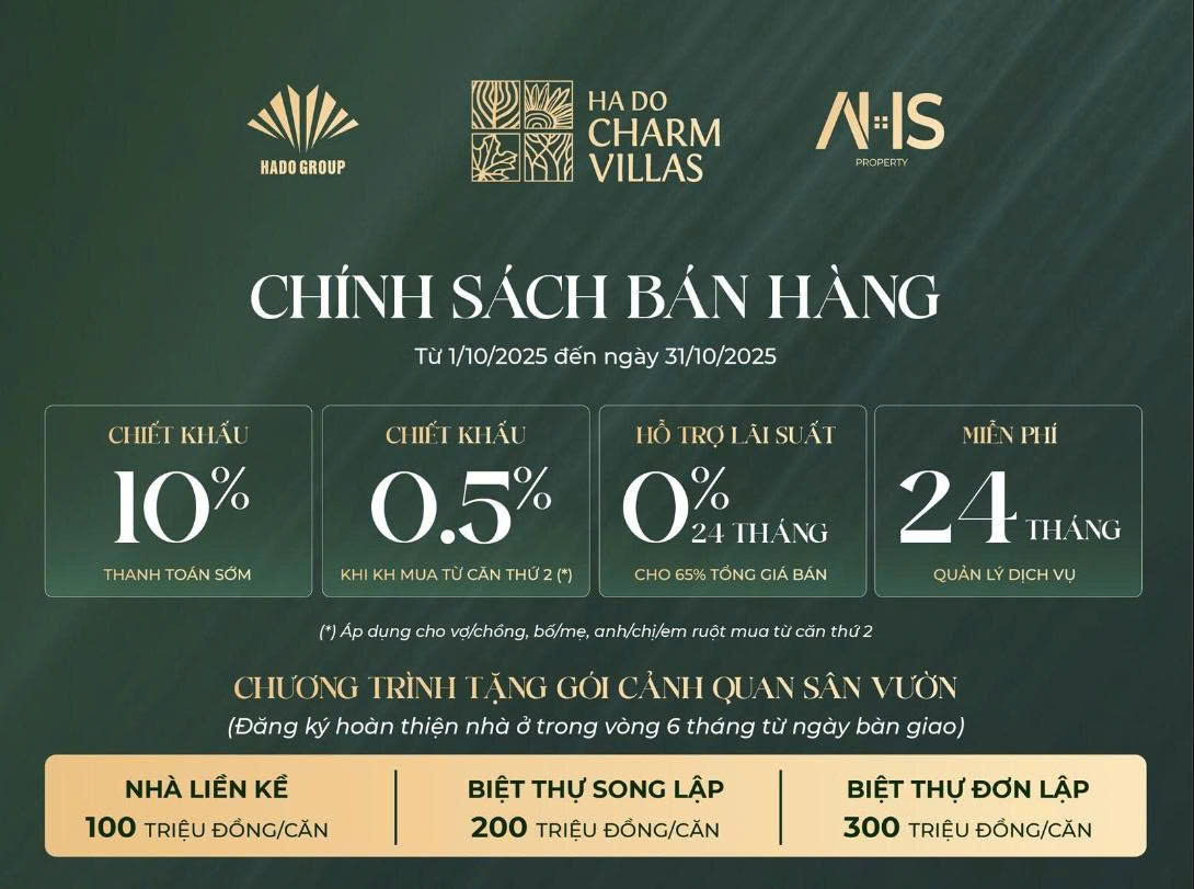 Dễ dàng sở hữu nhà thấp tầng biệt lập với ưu đãi vàng từ Hado Charm Villas - Ảnh 3